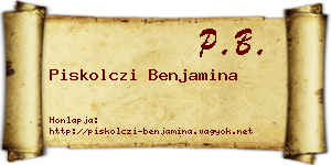 Piskolczi Benjamina névjegykártya